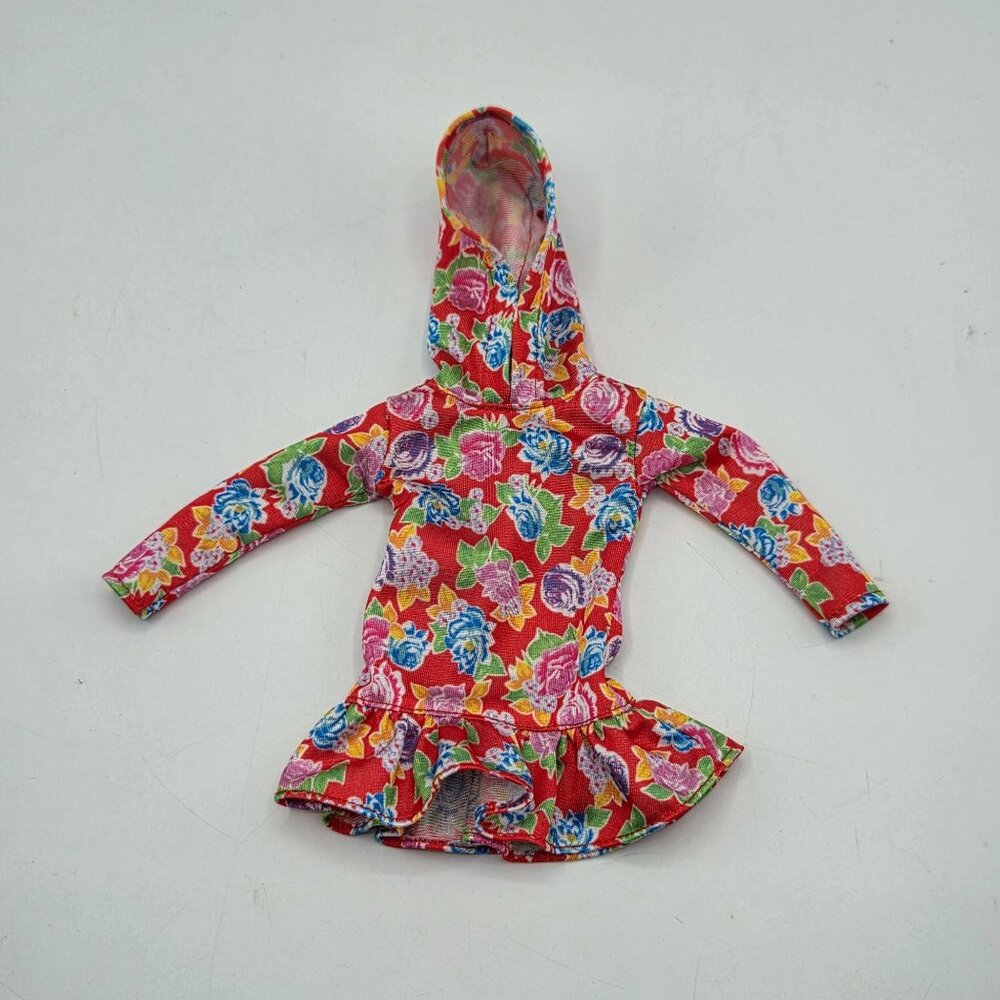 Barbie BMR1959 Made To Move Curvy Doll Red Floral Print Hoodie Dress